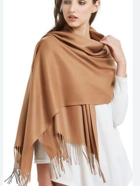 Furla Cashmere Brown Embroidered Scarf